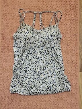 Athleta Printed Strappy Tank Tankini Top